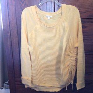 Light weight sweatshirt. Bright yellow in color